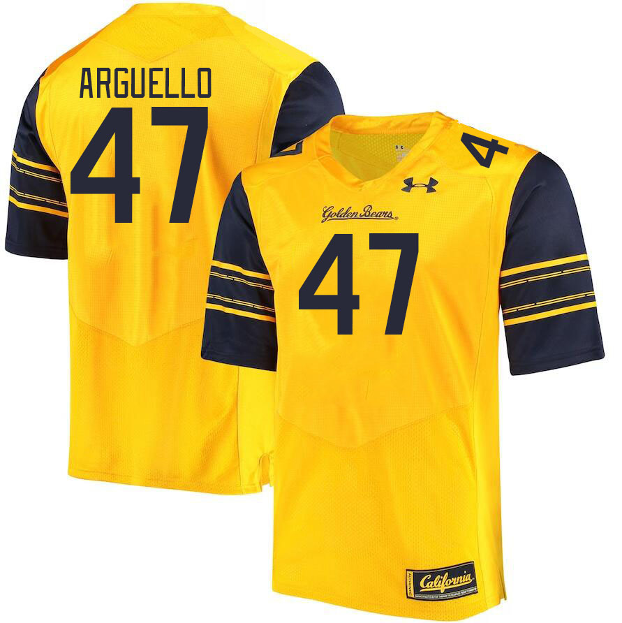 Men #47 Jake Arguello California Golden Bears College Football Jerseys Stitched Sale-Gold